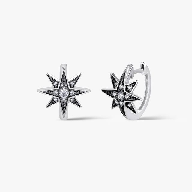 Kolczyki srebrne Royal Star