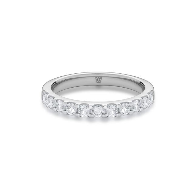 Pierścionek białe złoto z diamentami