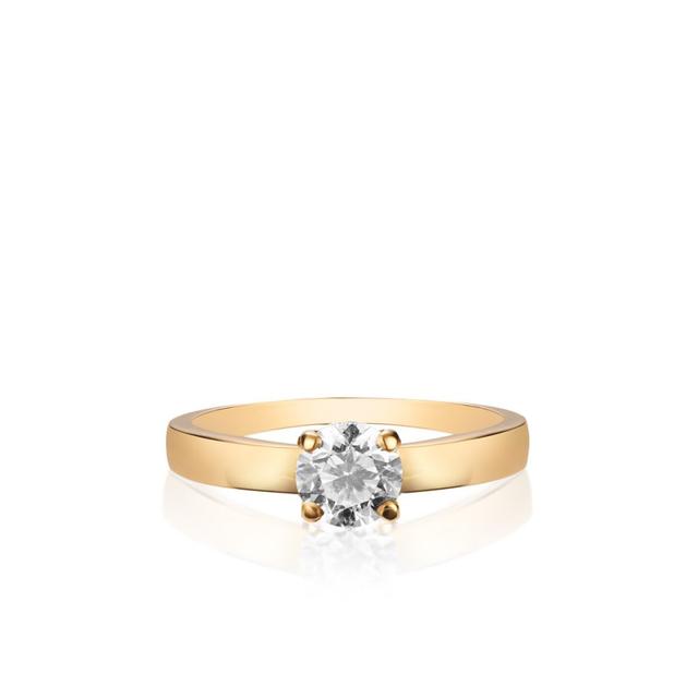 Pierścionek zaręczynowy złoty Szczęśliwy