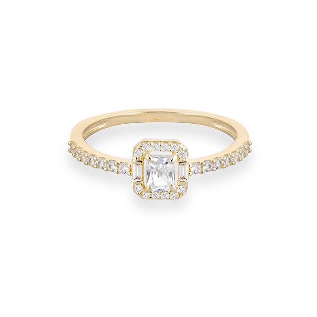 Pierścionek złoty z cyrkoniami