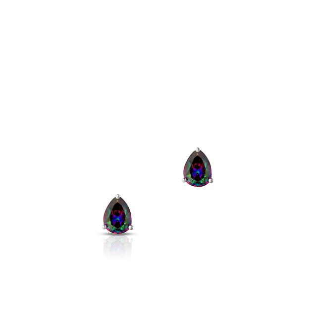 Kolczyki srebrne kolorowa łezka