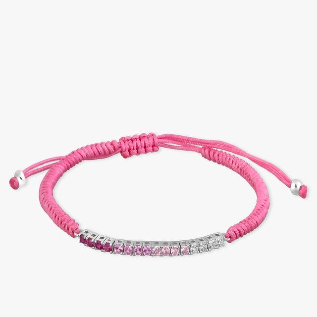 Bransoleta sznurkowa z kolorowymi kamieniami