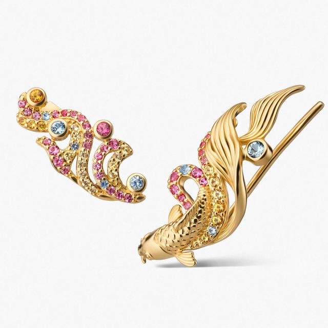 Kolczyki srebrne KOI