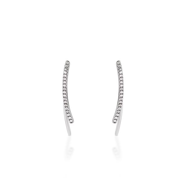 Kolczyki białe złoto z diamentami