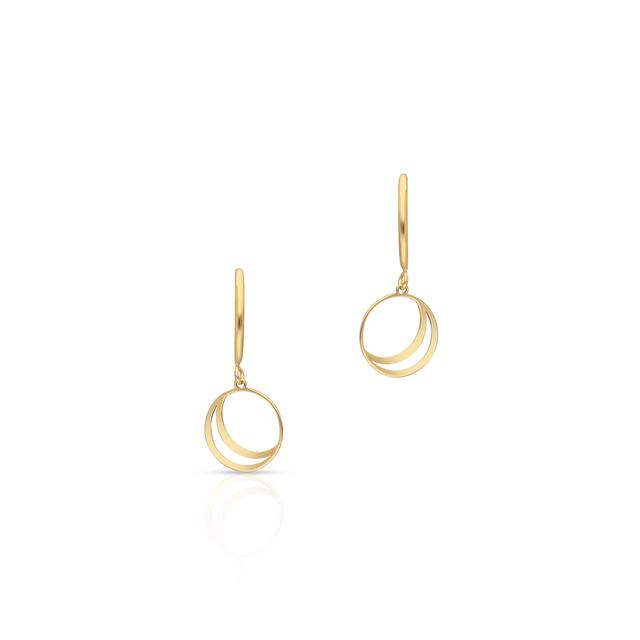 Kolczyki srebrne pozłacane półksiężyce