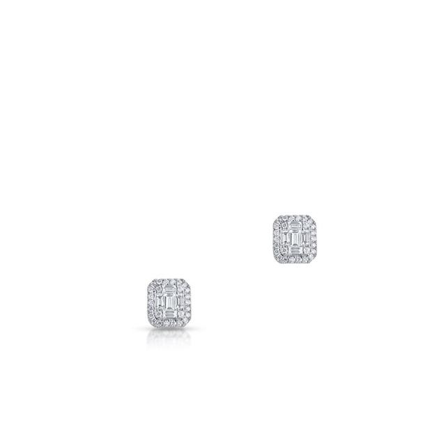 Kolczyki białe złoto z diamentami