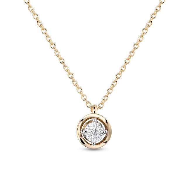 Naszyjnik złoty z diamentem