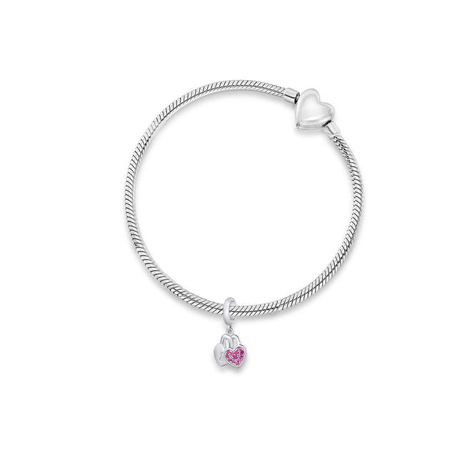 Zawieszka srebrna z motywem kłódki i serca Lovely Beads