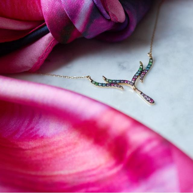 Naszyjnik złoty Preludium Paradise Birds