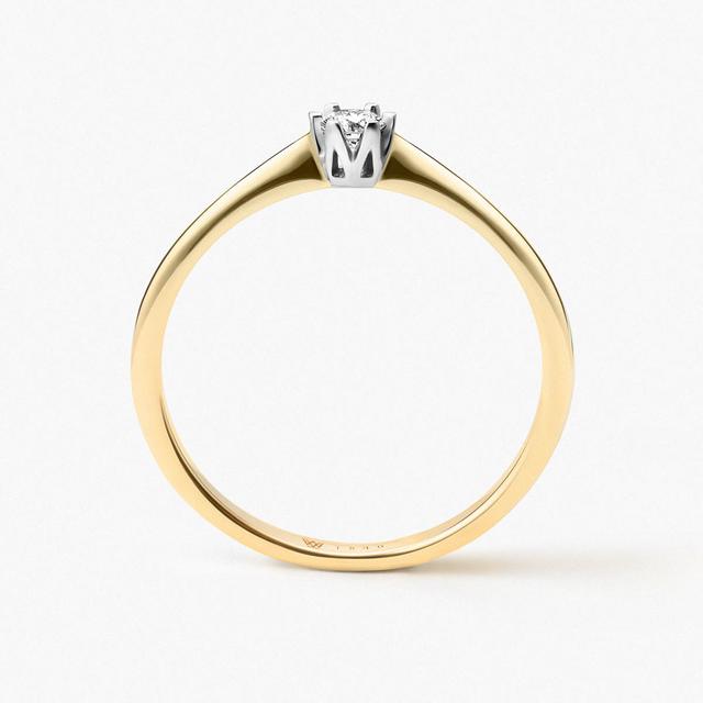 Pierścionek złoty zaręczynowy Jedyny