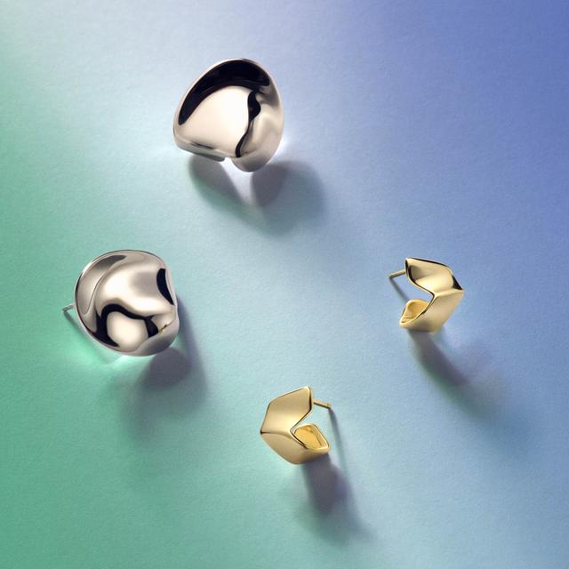 Kolczyki srebrne pozłacane