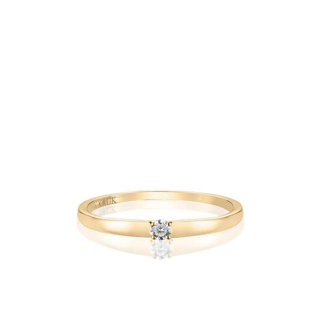 Pierścionek zaręczynowy złoty Szczęśliwy