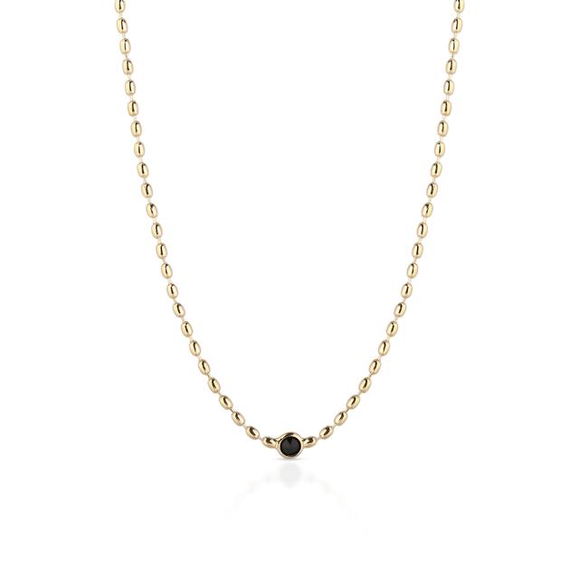 Naszyjnik srebrny pozłacany z cyrkonią