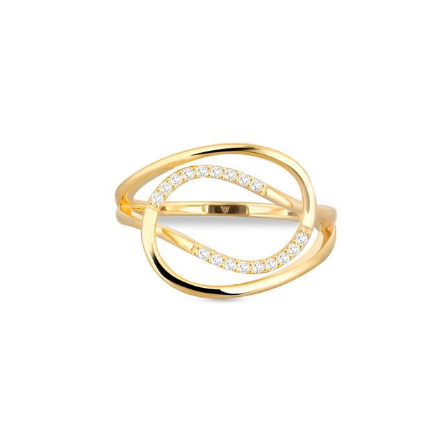 Pierścionek srebrny pozłacany