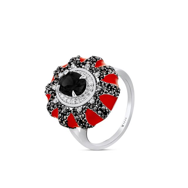 Pierścionek srebrny Retro