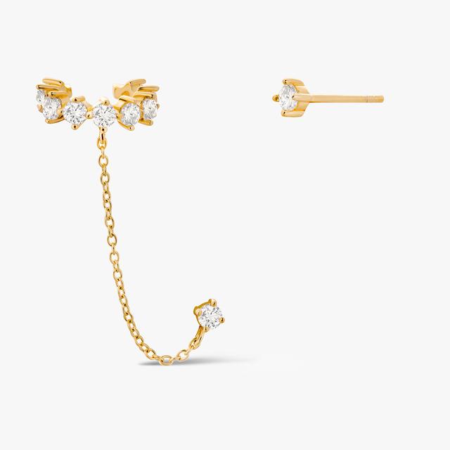 Kolczyki srebrne asymetryczne