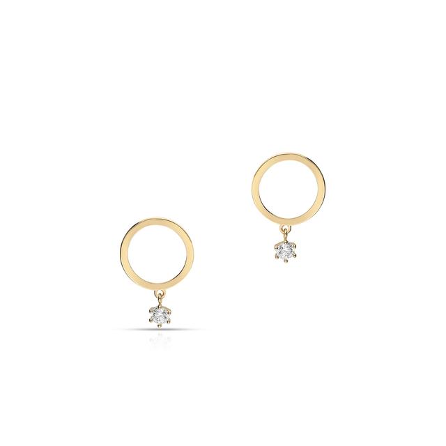 Kolczyki złote z cyrkoniami