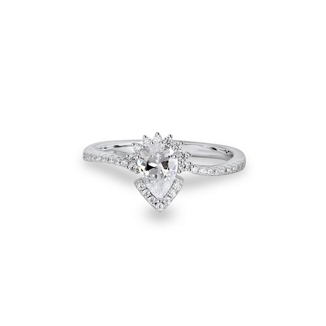 Pierścionek srebrny z cyrkoniami