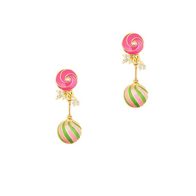 Kolczyki z kolorową emalią Wonderland