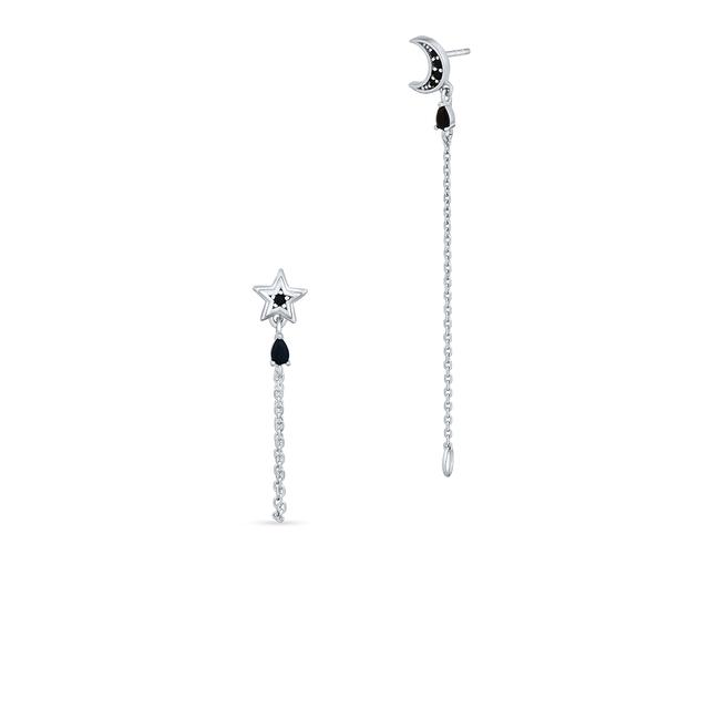 Kolczyki srebrne asymetryczne