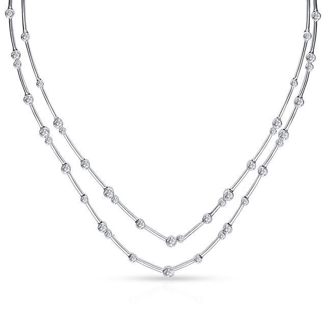 Naszyjnik białe złoto z brylantami