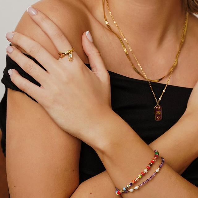 Pierścionek z motywem suwaka Basics