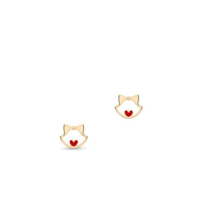 Kolczyki złote z serduszkiem