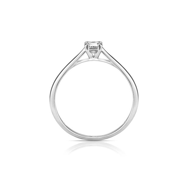 Pierścionek zaręczynowy białe złoto Niezwykły