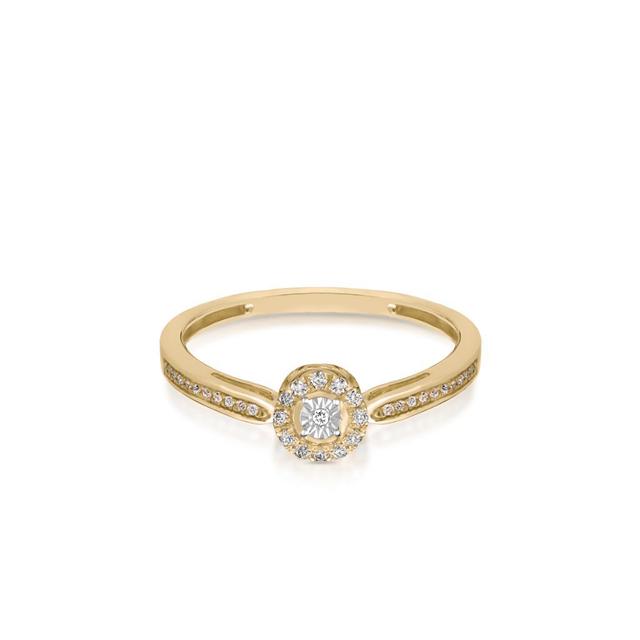 Pierścionek złoty z diamentami