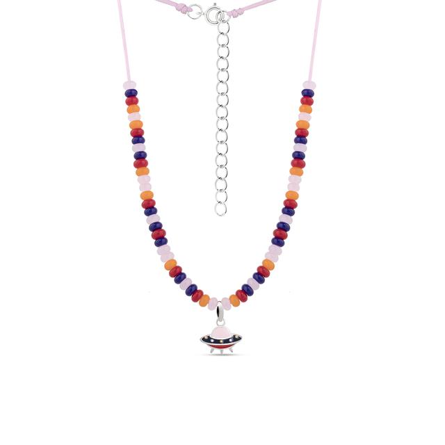 Naszyjnik srebrny z motywem UFO