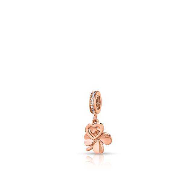 Zawieszka srebrna z motywem serca i koniczynki Lovely Beads