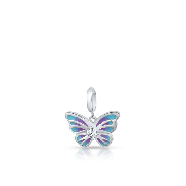 Zawieszka srebrna z emaliowanym motylem Lovely Beads