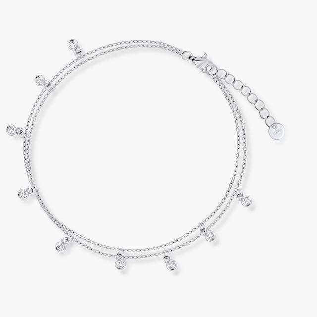 Bransoleta srebrna na nogę