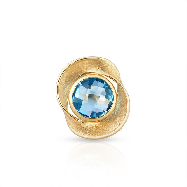 Pierścionek złoty z topazem