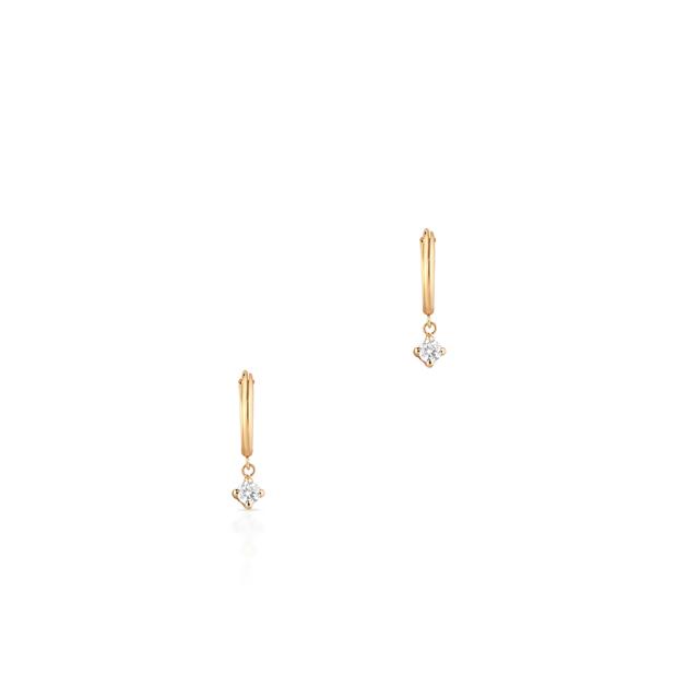 Kolczyki złote z cyrkonią