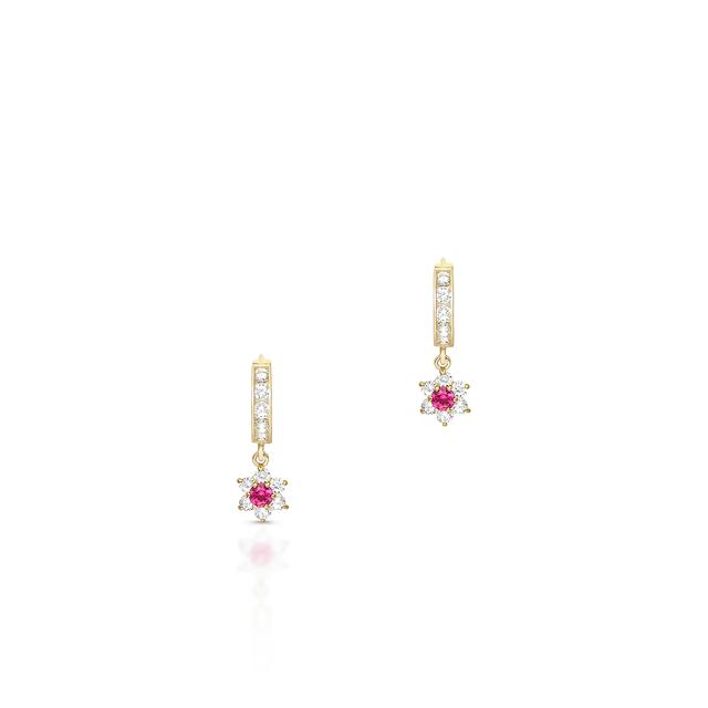 Kolczyki złote z cyrkoniami