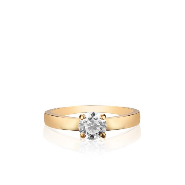 Pierścionek zaręczynowy złoty Szczęśliwy