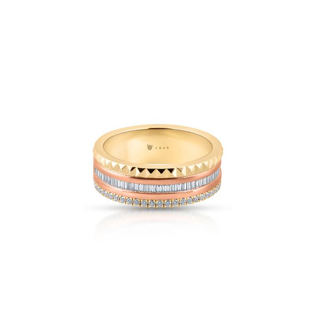 Pierścionek złoty z diamentami