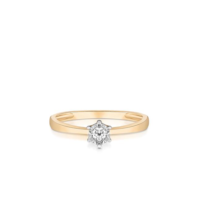 Pierścionek złoty z brylantem