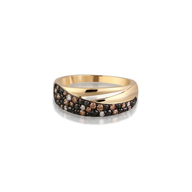 Pierścionek złoty z brylantami