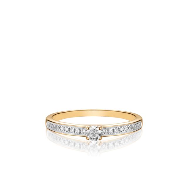 Pierścionek zaręczynowy złoty Szczęśliwy