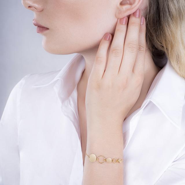 Bransoleta srebrna koła