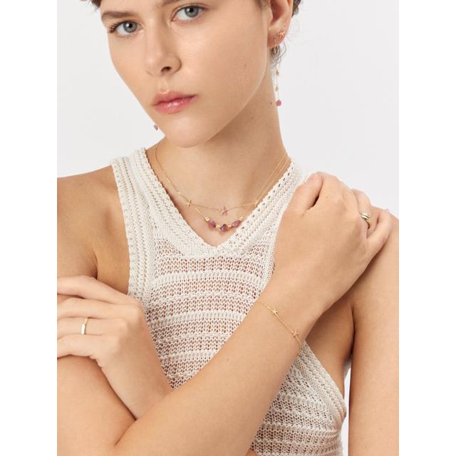 Naszyjnik złoty z rozgwiazdami Santorini