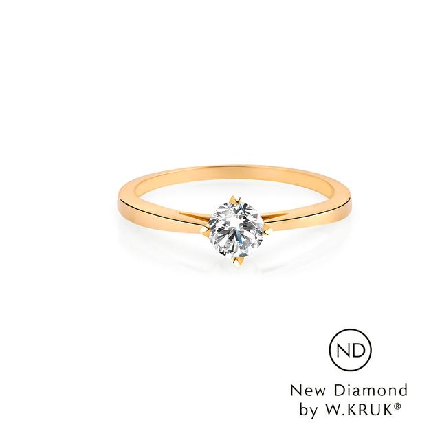 Pierścionek zaręczynowy złoty Doskonały