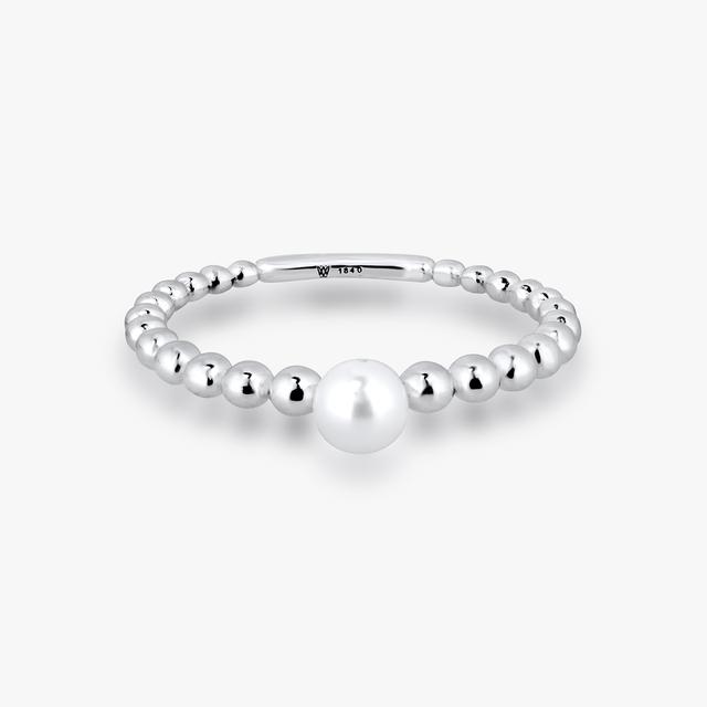 Pierścionek srebrny z perłą