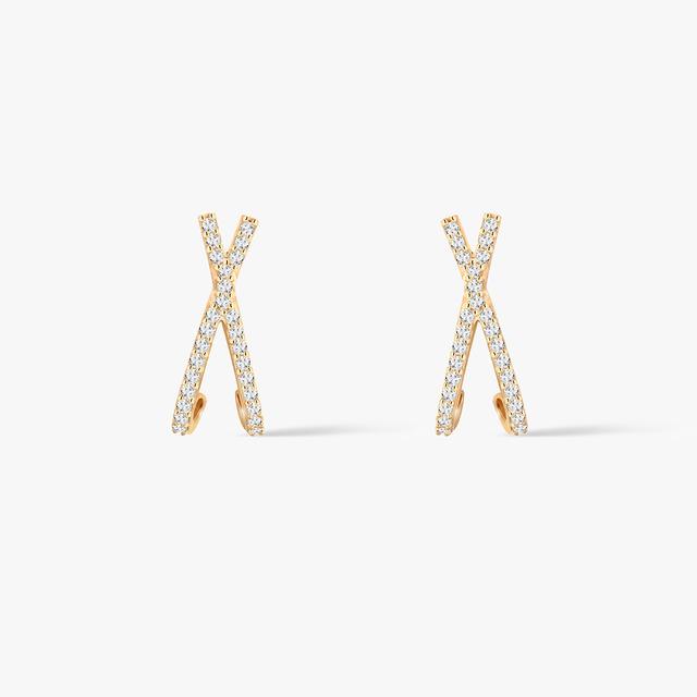 Kolczyki złote z cyrkoniami