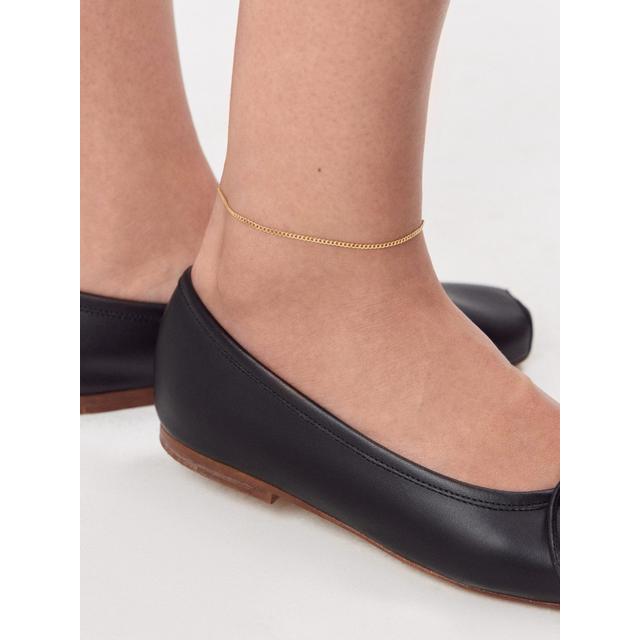 Bransoleta srebrna pozłacana na nogę