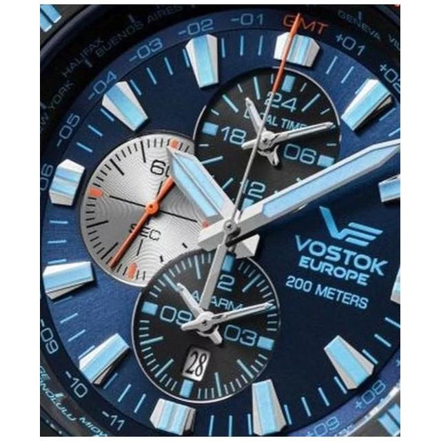 ZEGAREK VOSTOK EUROPE ALMAZ SPACE STATION DUAL TIME