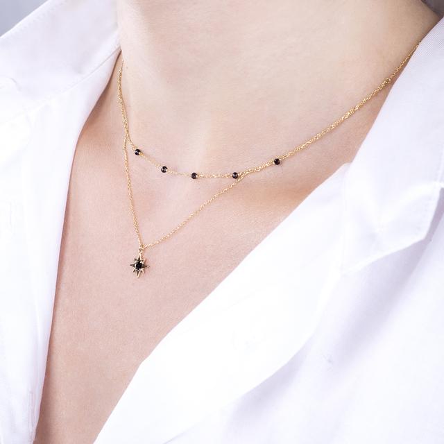 Naszyjnik złoty z cyrkoniami