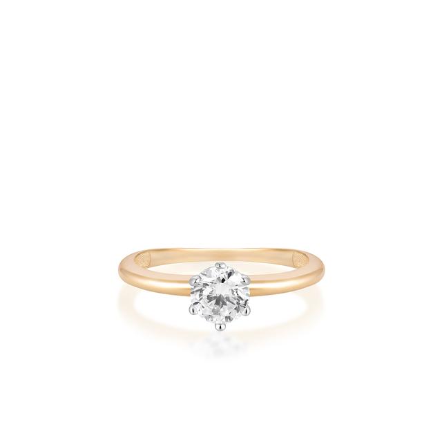 Pierścionek złoty z cyrkonią